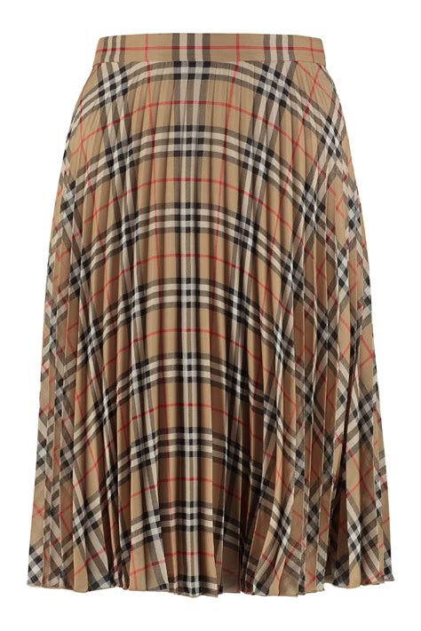 skirt pleated checkered burberry